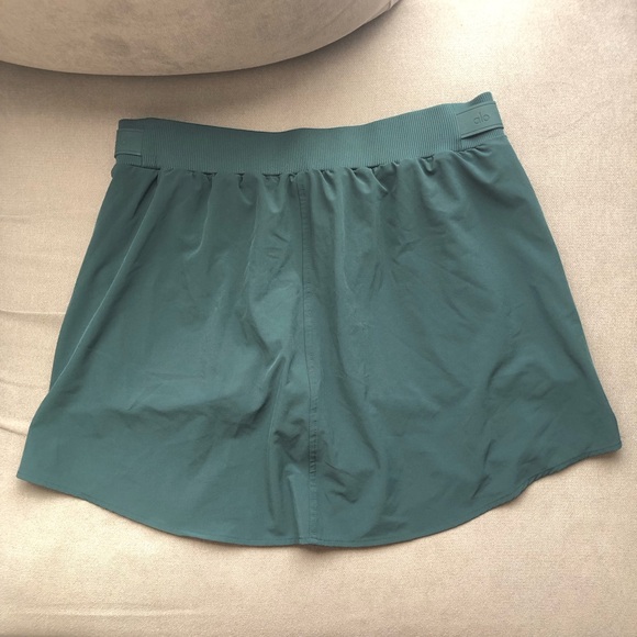 Alo Yoga High-Waist Elevation Mini Skirt Midnight Green L - Picture 11 of 13